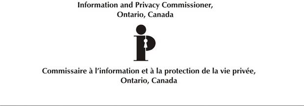 Logo of the Information and Privacy Commissioner of Ontario, Canada / Logo du Commissaire à l'information et à la protection de la vie privée de l'Ontario, Canada